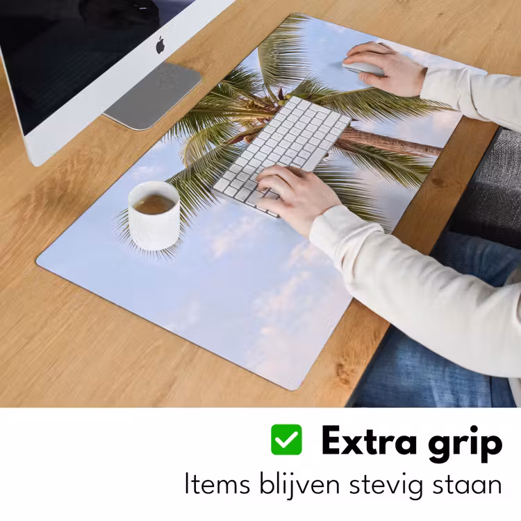 Kokosnoot - Boom - Tropisch - Natuur - Groen Muismat XXL klein -sfeer3