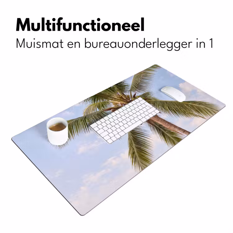 Kokosnoot - Boom - Tropisch - Natuur - Groen Muismat XXL klein -sfeer4