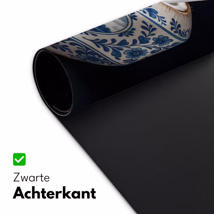 Kokosnoot - Eten - Delfts blauw - Drinken Muismat XXL klein -sfeer2