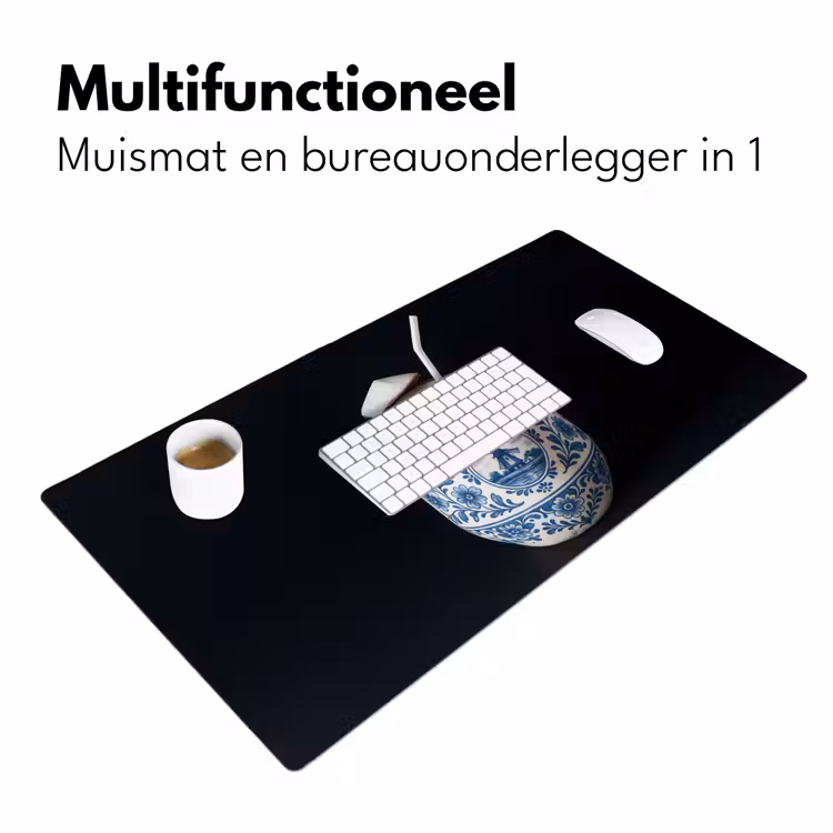 Kokosnoot - Eten - Delfts blauw - Drinken Muismat XXL klein -sfeer4