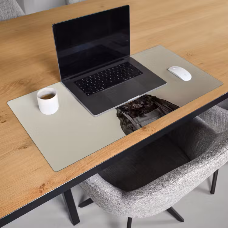 Kokskleding - Zwart - Hondje Muismat XXL klein -sfeer1