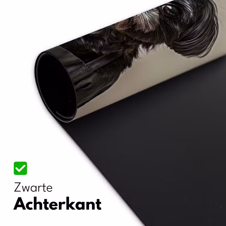 Kokskleding - Zwart - Hondje Muismat XXL klein -sfeer2