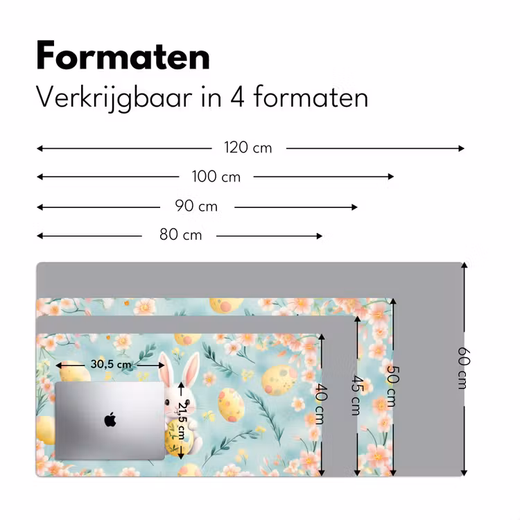 Konijn - Eieren - Takjes Muismat XXL klein -sfeer5