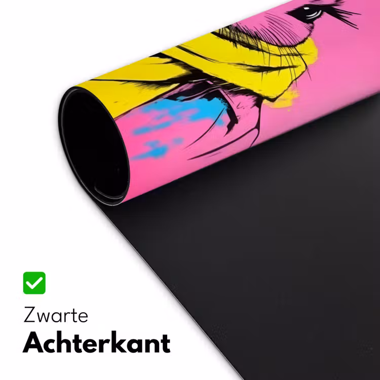 Konijn - Felroze - Sjaal - Abstract Muismat XXL klein -sfeer2