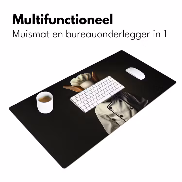 Konijn - Kok - Dier Muismat XXL klein -sfeer4