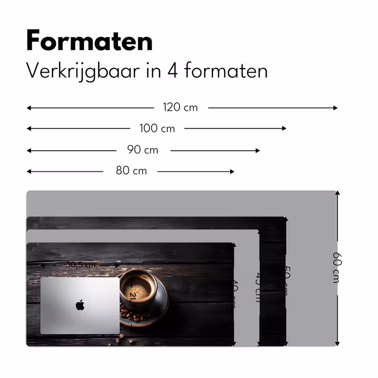 Kop - Koffie - Hout - Bonen Muismat XXL klein -sfeer5