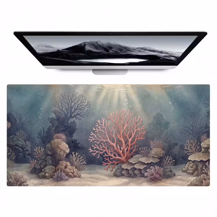 Koraal - Onderwater - Natuur - Roze Muismat XXL klein -zzz3d