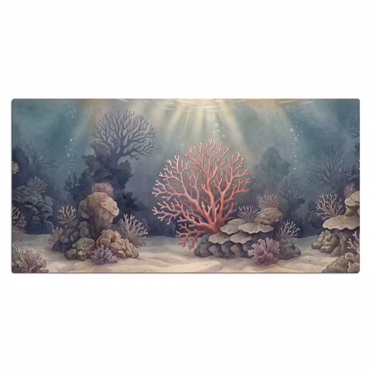 Koraal - Onderwater - Natuur - Roze Muismat XXL klein -3d_leeg