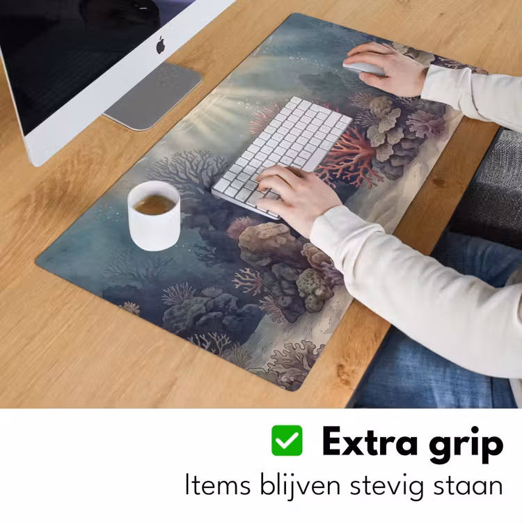 Koraal - Onderwater - Natuur - Roze Muismat XXL klein -sfeer3