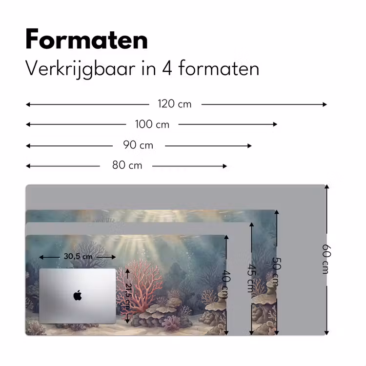 Koraal - Onderwater - Natuur - Roze Muismat XXL klein -sfeer5