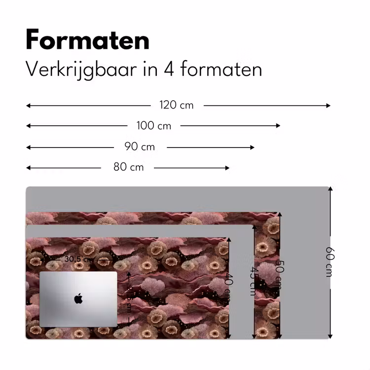 Koraal - Organisch - Roze Muismat XXL klein 681 -sfeer5