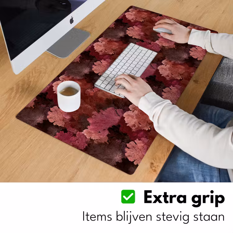 Koraal - Textuur - Kleurrijk Muismat XXL klein 681 -sfeer3