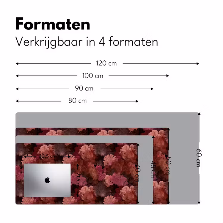 Koraal - Textuur - Kleurrijk Muismat XXL klein 681 -sfeer5