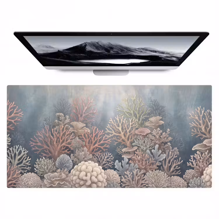 Koraal - Zeeleven - Onderwater - Illustratie - Natuur Muismat XXL klein -zzz3d