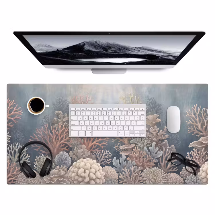 Koraal - Zeeleven - Onderwater - Illustratie - Natuur Muismat XXL klein -3d