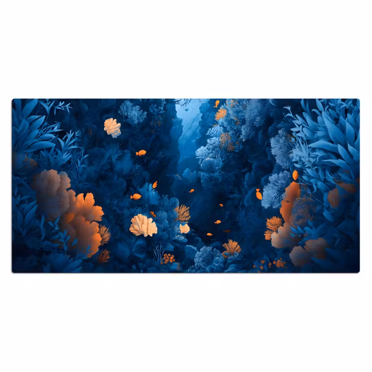Koraalrif - Vissen - Oceaan - Blauw Muismat XXL klein -3d_leeg