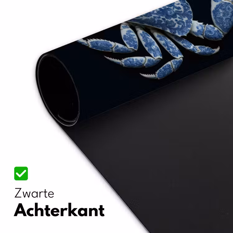 Krab - Delfts blauw - Dieren Muismat XXL klein -sfeer2