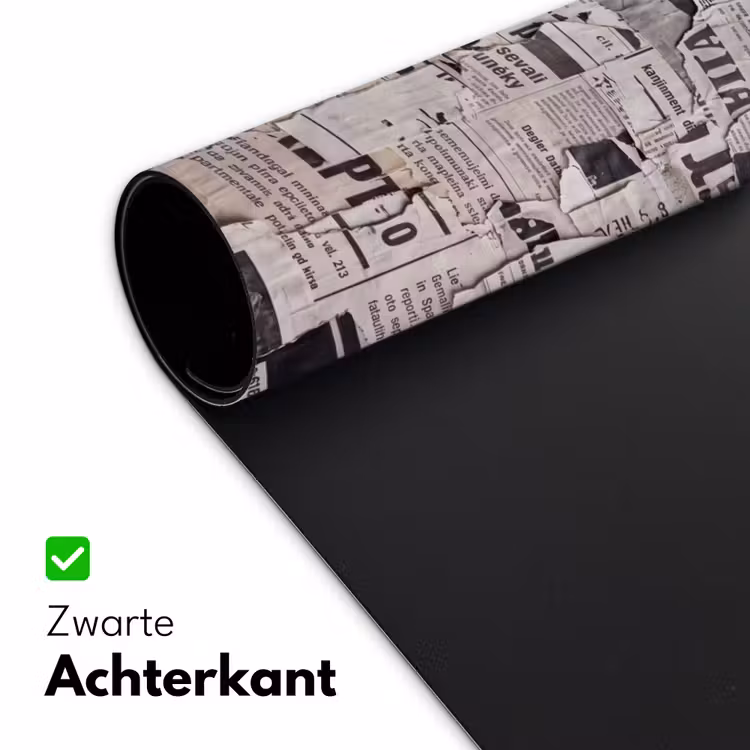 Krant - Gescheurd - Textuur - Abstract - Zwart-wit Muismat XXL klein -sfeer2