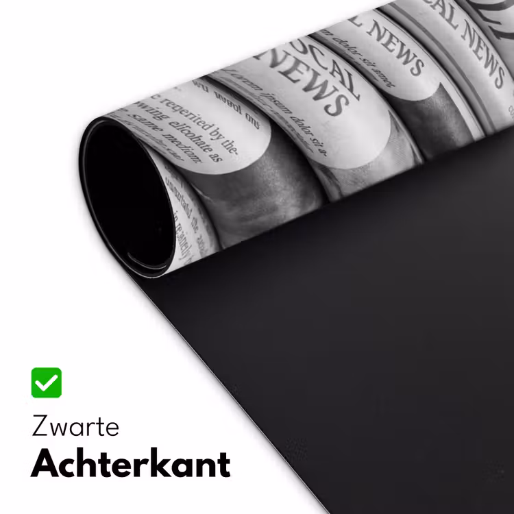 Krant - Stapel - Nieuws - Zwart-wit - Media Muismat XXL klein -sfeer2
