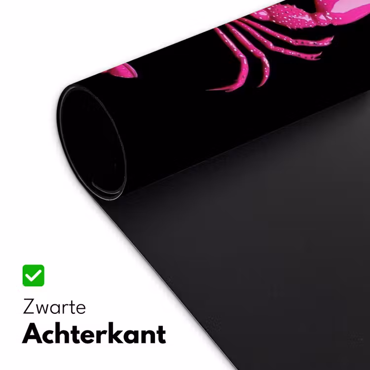Kreeft - Felroze - Stippen - Opvallend Muismat XXL klein -sfeer2
