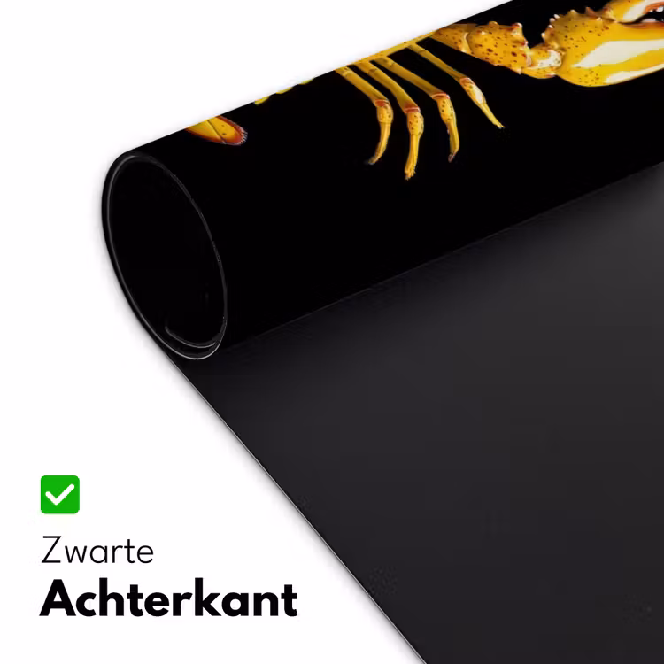 Kreeft - Geel - Stippen - Effen Muismat XXL klein -sfeer2