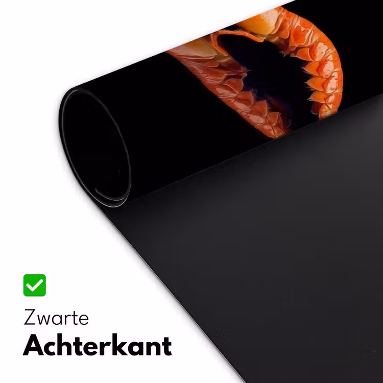 Kreeft - Oranje - Zwart - Opvallend Muismat XXL klein -sfeer2