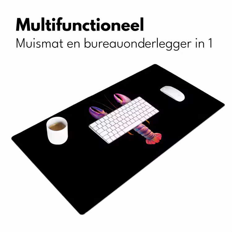 Kreeft - Paars - Roze - Zwart - Stippen - Lila Muismat XXL klein -sfeer4