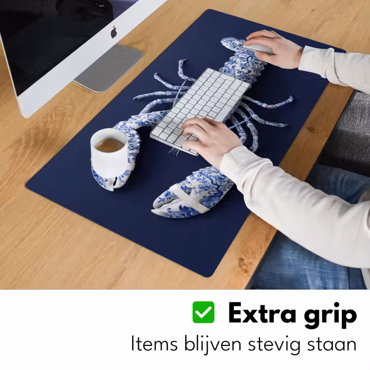 Kreeft - Porselein - Delfts - Blauw Muismat XXL klein -sfeer3