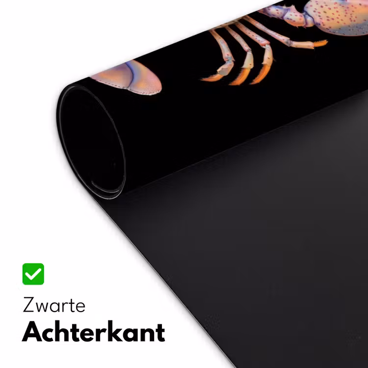 Kreeft - Roze - Zacht - Zwart Muismat XXL klein -sfeer2