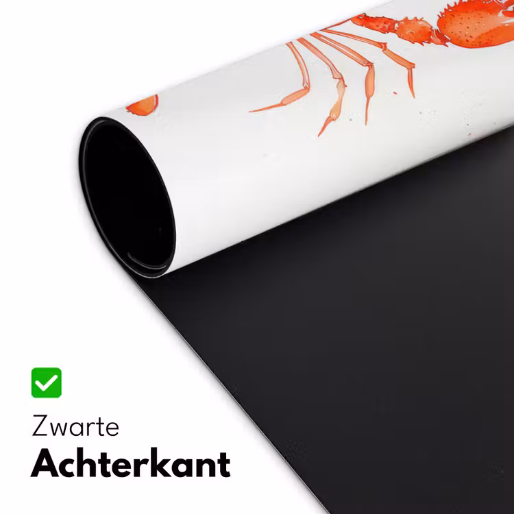 Kreeft - Waterverf - Aquarel - Oranje Muismat XXL klein -sfeer2