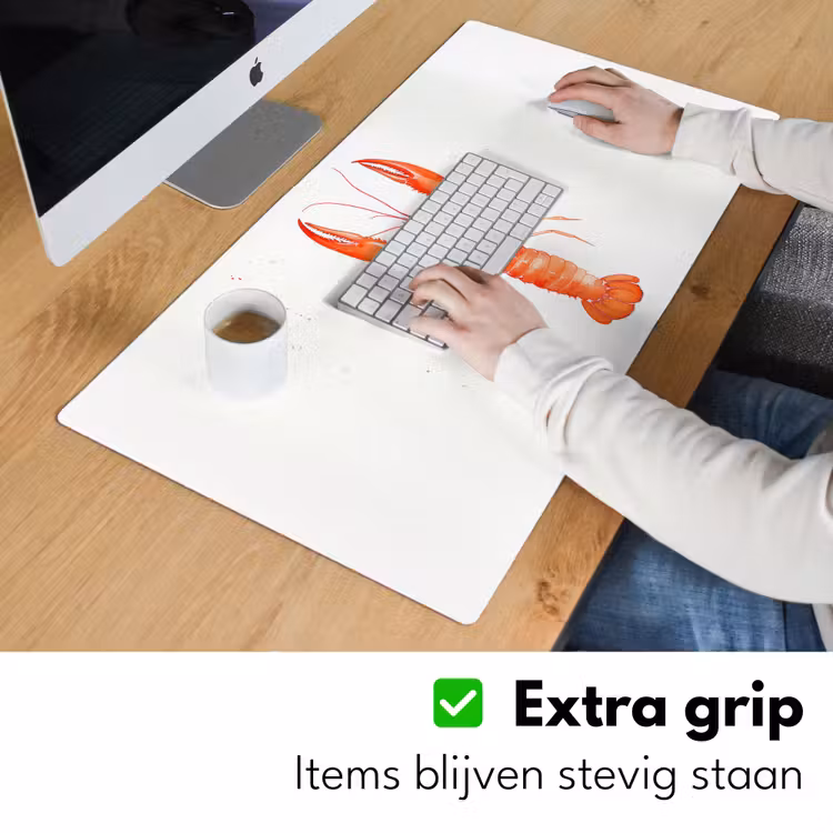 Kreeft - Waterverf - Aquarel - Oranje Muismat XXL klein -sfeer3