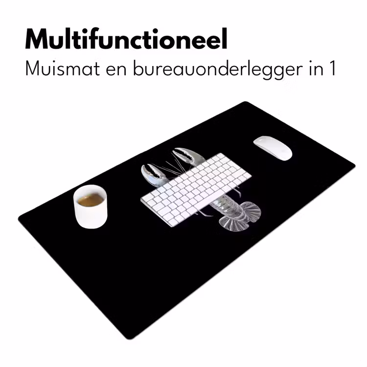 Kreeft - Zilver - Metallic - Luxe Muismat XXL klein -sfeer4