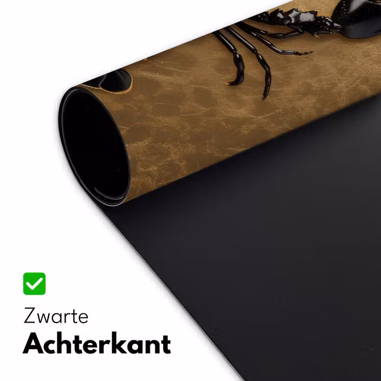Kreeft - Zwart - Goud - Luxe Muismat XXL klein -sfeer2