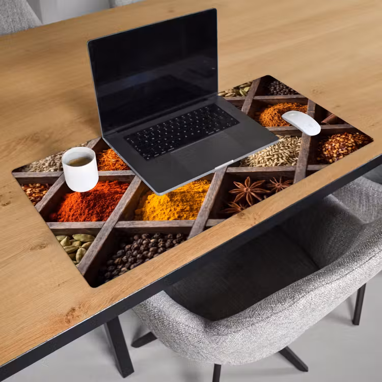 Bureau onderlegger - Kruiden - Houten - Eten - Kruiden - Houten - Eten Muismat XXL klein