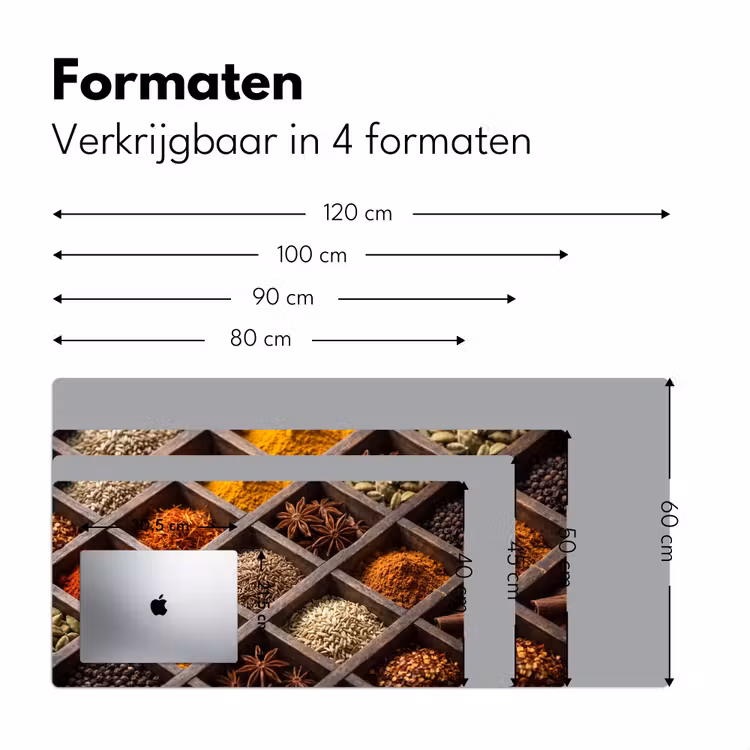 Bureau onderlegger - Kruiden - Houten - Eten - Kruiden - Houten - Eten Muismat XXL klein
