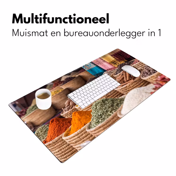 Bureau onderlegger - Kruiden - Manden - Oosters - Kruiden - Manden - Oosters Muismat XXL klein