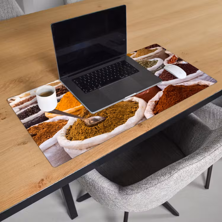 Bureau onderlegger - Kruiden - Markt - Eten - Kruiden - Markt - Eten Muismat XXL klein