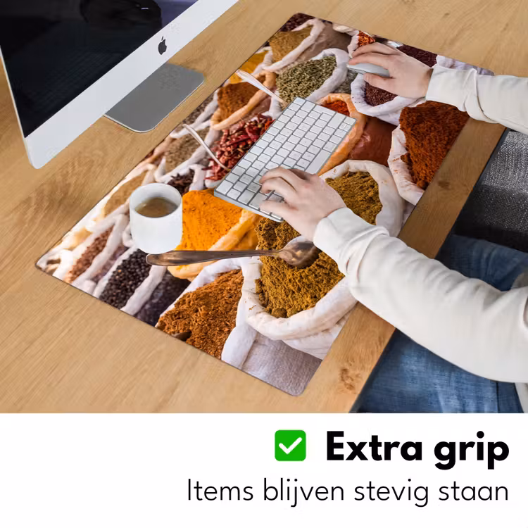 Bureau onderlegger - Kruiden - Markt - Eten - Kruiden - Markt - Eten Muismat XXL klein