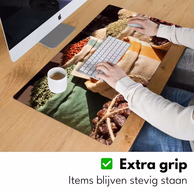Bureau onderlegger - Kruiden - Markt - Kleurrijk - Kruiden - Markt - Kleurrijk Muismat XXL klein