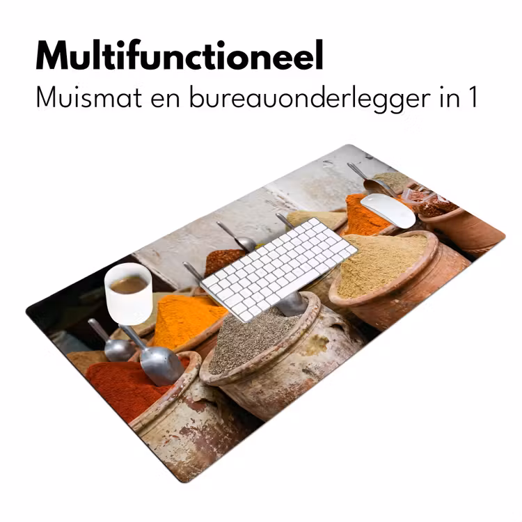 Bureau onderlegger - Kruiden - Potten - Oosters - Kruiden - Potten - Oosters Muismat XXL klein