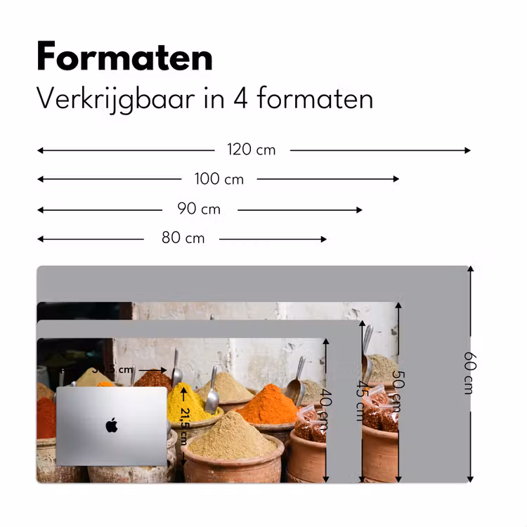 Bureau onderlegger - Kruiden - Potten - Oosters - Kruiden - Potten - Oosters Muismat XXL klein