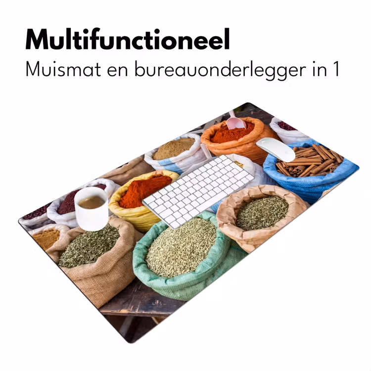 Bureau onderlegger - Kruiden - Zakken - Markt - Kruiden - Zakken - Markt Muismat XXL klein