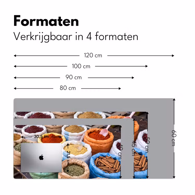 Bureau onderlegger - Kruiden - Zakken - Markt - Kruiden - Zakken - Markt Muismat XXL klein