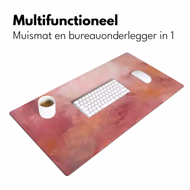 Kunst - Vloeiend - Pastel - Abstract Muismat XXL klein -sfeer4