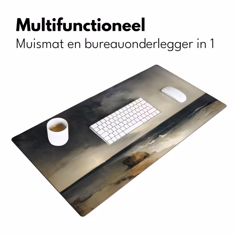 Kust - Golven - Rots - Storm Muismat XXL klein -sfeer4
