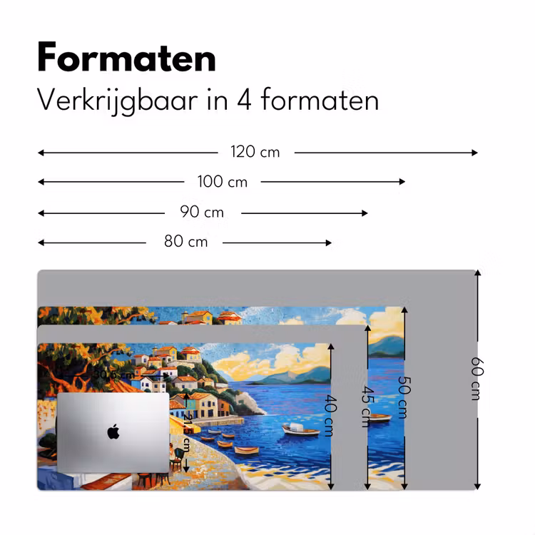 Kustdorp - Huisjes - Mozaïek - Zee Muismat XXL klein -sfeer5