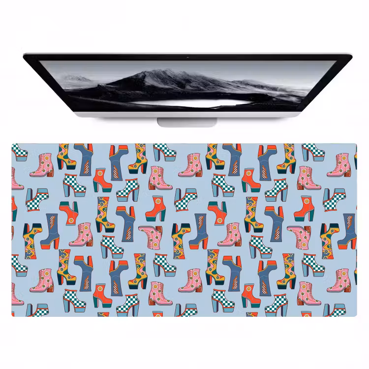 Laarzen - Patroon - Disco Muismat XXL klein 681 -zzz3d