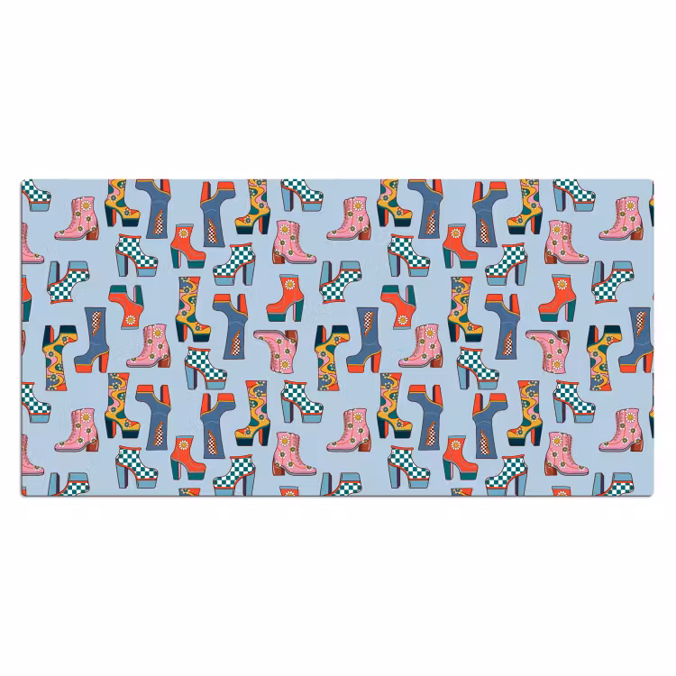 Laarzen - Patroon - Disco Muismat XXL klein 681 -3d_leeg