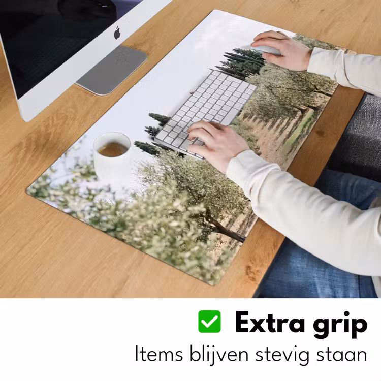 Bureau onderlegger - Landhuis - olijfboom - gaard - Landhuis - olijfboom - gaard Muismat XXL klein