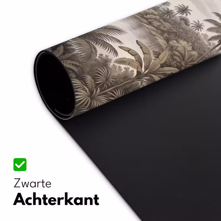 Landschap - Rivier - Boot - Tropisch - Vintage Muismat XXL klein -sfeer2